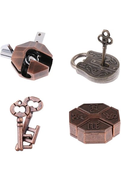 Puzzle 4 adet Metal bulmaca