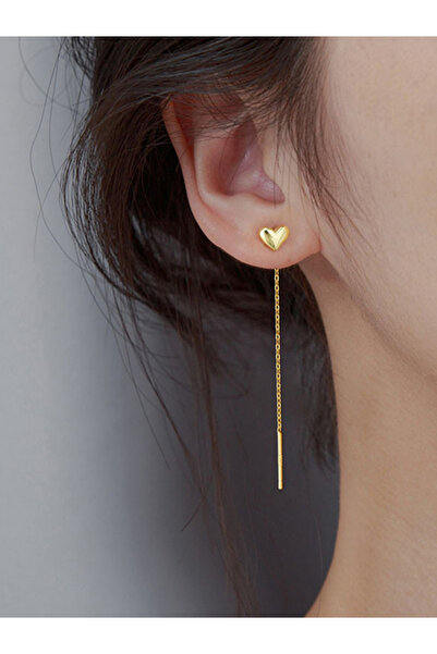 Take Two By Styli أقراط شرابة على شكل قلب