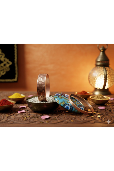 Neefy Bakır BilekliK – El İşçiliği Özel Desen | 17 cm | Şık & Koruyucu Tasarım SAF BAKIR