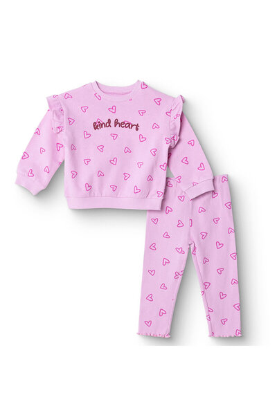 ebebek Hello Baby HelloBaby Kız Bebek Sweatshirt - Tayt İki İplik Bisiklet Ya...