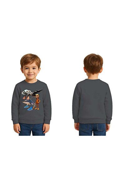 SEDİRLİ Unisex Braınrot cu imprimeu Copii Swae tricou 3 fire cu borduri