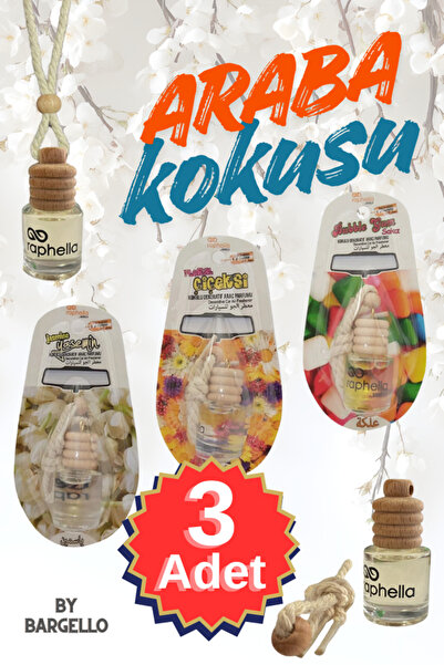 Bargello Raphella Oto Araç Kokusu 8ml Araba Kokusu (Çiçeksi, Sakız, Yasemin)