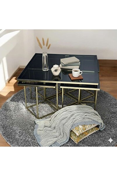 Nokta Sehpa Home 5Lİ HERKÜL 4+1 CAMLI ORTA SEHPA