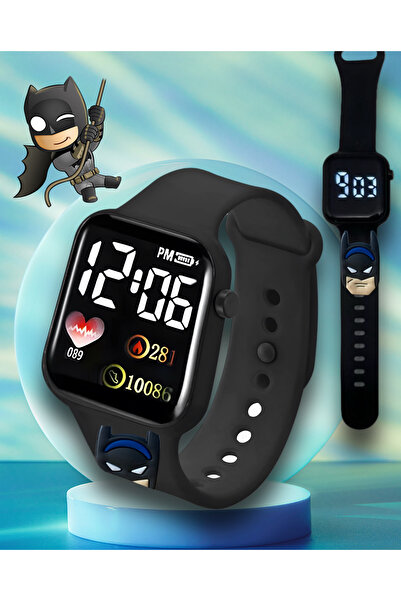 Onkatech Su Geçirmez Figürlü Dijital Led Ekran Işıklı Akıllı Çocuk Saati