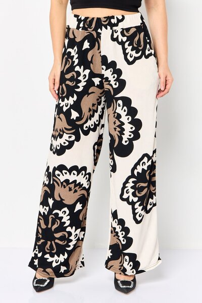 Olalook Women Plain Wide Leg Pants, Multicolor