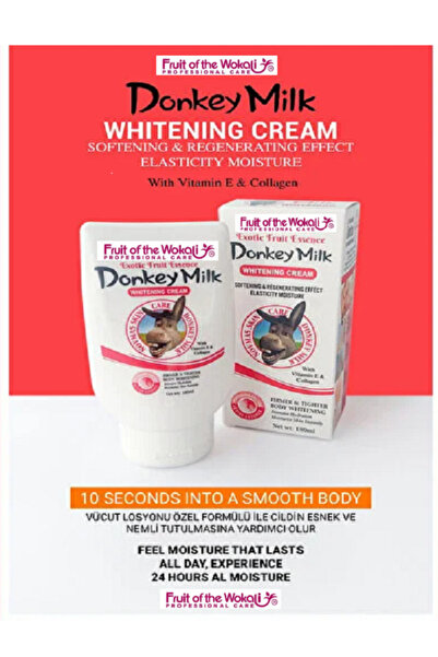 Wokali Donkey Milk Orjinal Donkey Milk Whitening Cream, 180ml Gerçek Eşek Süt...