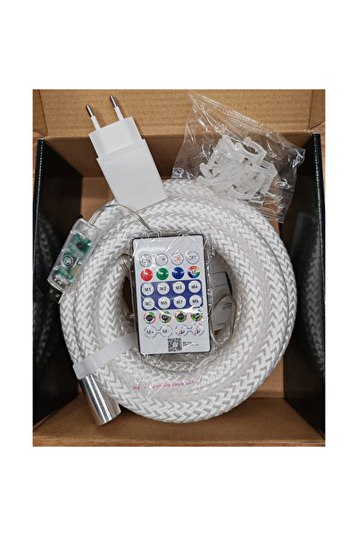 RMSGRUP 5V 5 Metre Usb Kitli IP67 IC-RGB Halat Işık Pixel Neon Şerit Led Bluetoothlu ve Uzaktan Kumandalı