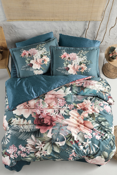 First Choice Annamaria %100 Pamuk 300 TC (120 Tel) Çift Kişilik Nevresim Takımı