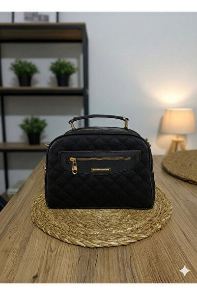 Gebiç Women's Bag Black Satin Hand and Shoulder Bag