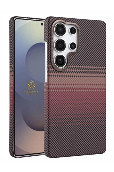 Massemr غطاء سامسونج جالاكسي إس 24 ألترا كربون ماج سيف، غطاء مغناطيسي قوي ورف...