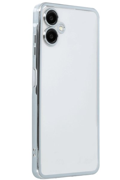 New Face Mtxdpn Samsung Galaxy A06 Case Silicone with Lens (230545) - Silver
