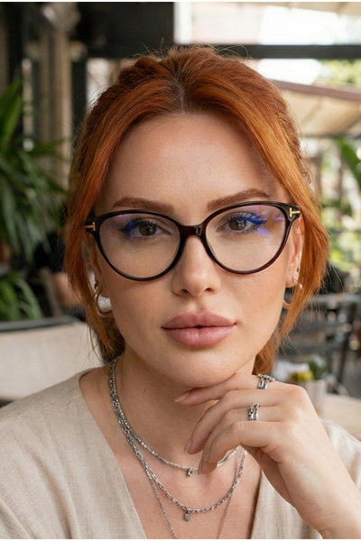 TARSS نظارات جاسمين كاوهيرينجوي ذات العدسات الزرقاء المفلترة للضوء