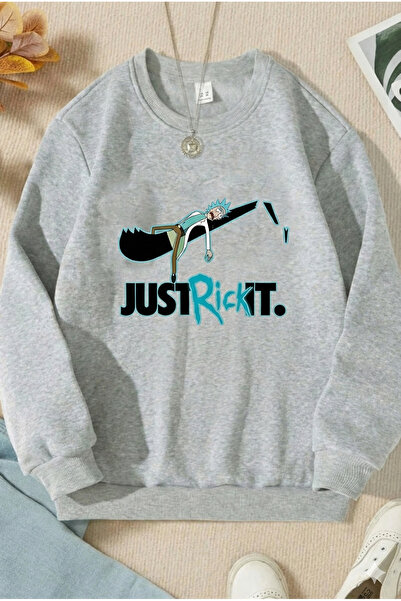 Bonbelle Soft Textured Just Rick Printed Boys/Girls Sweatshirt