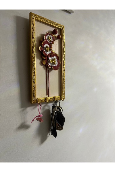 busraconcept Orchid Keychain Custom Design Handmade Keychain Strap