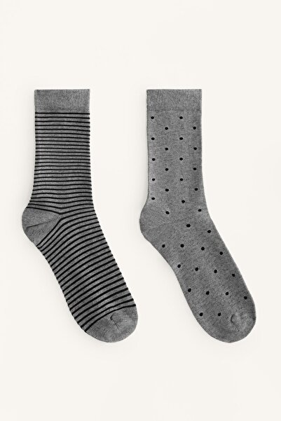 Oysho 2 pairs of classic 55% modal 10% cashmere socks