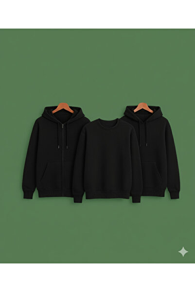 Syndra طقم رياضي من 3 قطع بسحاب وغطاء للرأس من سيفيرياكا