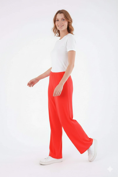 MADAM PARS Women's Winter Comfortable Fit Wide Leg Comfort Elastic Waist Knit...