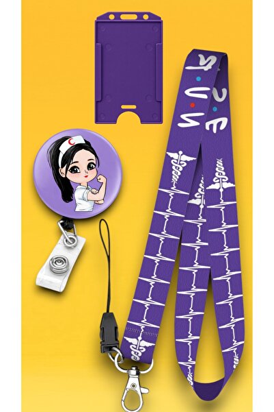 chic crazze مجموعة مكونة من 3 قطع تحتوي على حبل تعليق للرقبة على شكل ممرضة با...