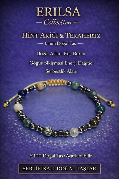 Erilsa Certified Chest Congestion Energy Distributing Bracelet – Indian Agate...