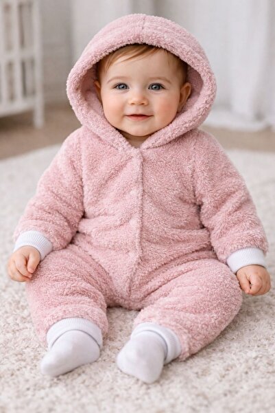 DIMPLE BABY Premium Wellsoft Peluş Unisex Peluş Bebek Tulum