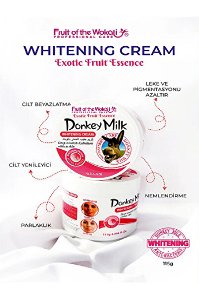 Wokali Donkey Milk Gerçek Eşek Sütü Donkey Milk Cilt Beyazlatıcı AydınlatıcıLeke Karşıtı Krem-Naturel VitaminC&Collagen