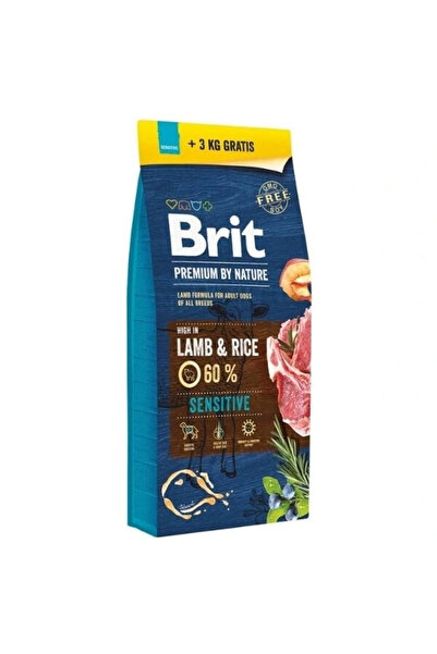 Brit Premium By Nature Sensitive Kuzulu Yetişkin Köpek Maması 15+3 Kg Hediyeli