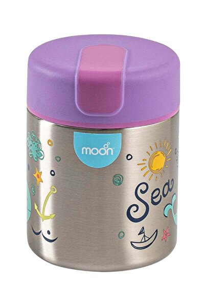 Moon برطمان طعام من الفولاذ المقاوم للصدأ بجدار مزدوج - بنفسجي