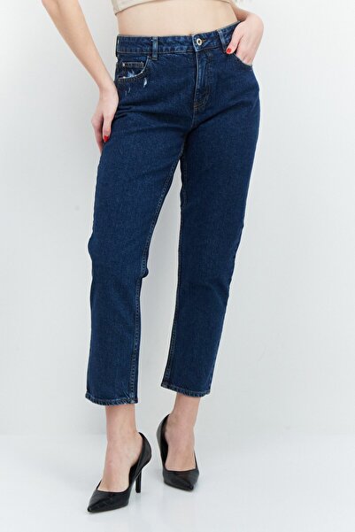 PROMOD Women Rip No Stretch Denim, Light Wash Blue