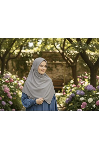 FRESCO SCARFS حجاب تيسيتير مصري من حرير المدينة، وشاح 110×110 رمادي اللون