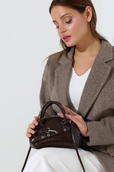 BALANZ KAHVERENGİ MİNİ KADIN ÇANTA GÜNLÜK & ŞIK EL VE OMUZ ÇANTASI