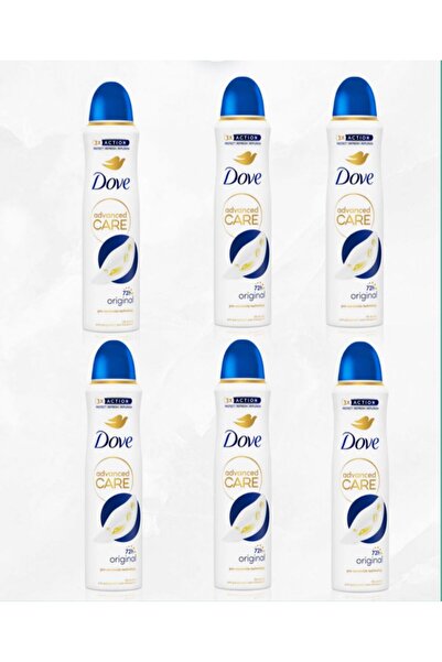 Dove Original, spray deodorant cu crema hidratanta, protectie 48h, 6 x 150 ml