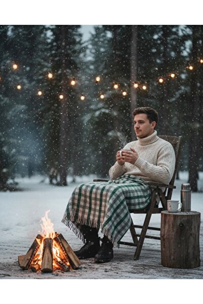 delfin Lüks Scotch Ekose Battaniye - Yumuşak Dokulu TV & Diz Battaniyesi - De...