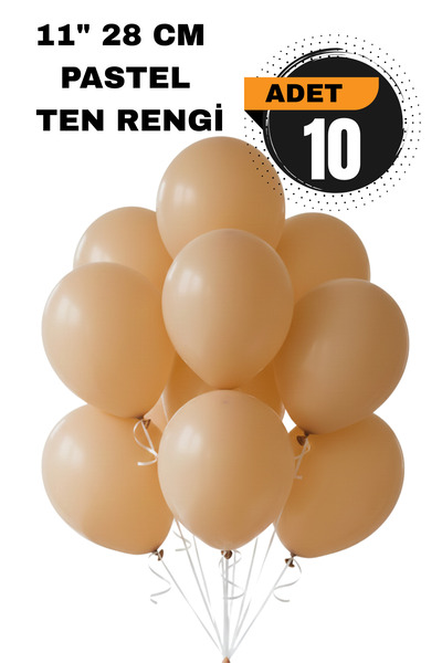 FESTİLO Pastel Balloon 11 Inc 28 cm Birthday Party Supplies 10 Pieces