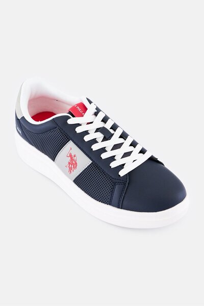 U.S. Polo Assn. Men Brand Logo Lace Up Sneakers, Navy