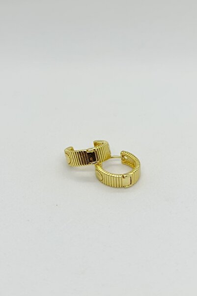 ndjewelry أقراط دائرية ذهبية اللون