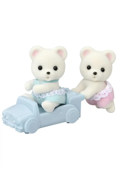 Epoch Sylvanian Families Figurines-Polar Bear Twins