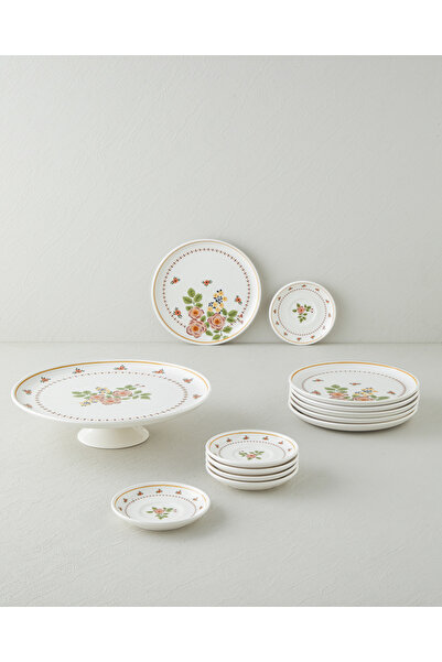 English Home Wesley Seramik Pasta Seti 13 parça 6 kişilik Renkli