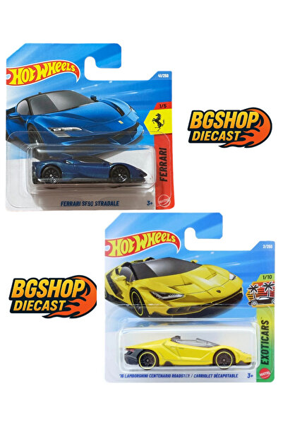 HOT WHEELS 2026 Case - Lamborghini Centenario Roadster - Ferrari SF90 Stradal...