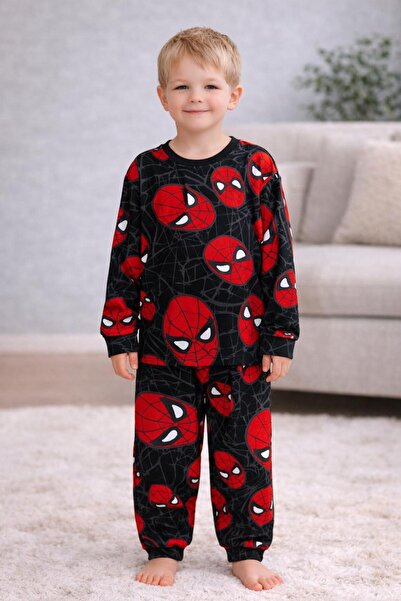 byalisdmr طقم بيجامة للأولاد بأكمام طويلة من قماش الإنترلوك القطني 100% بنقشة...