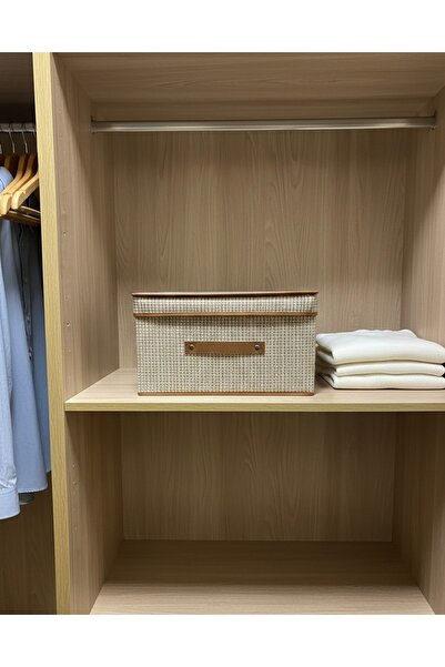 Tutku Organizer Kapaklı Kare Saklama Kutusu-Sepet