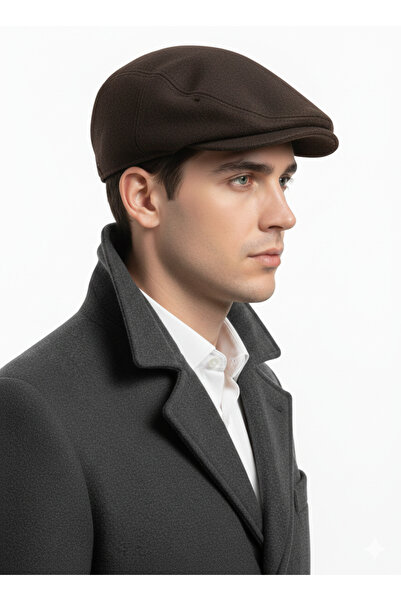 STELLA VESTİNO Erkek Kaşe London Kasket - Kışlık Yünlü Klasik Flat Cap