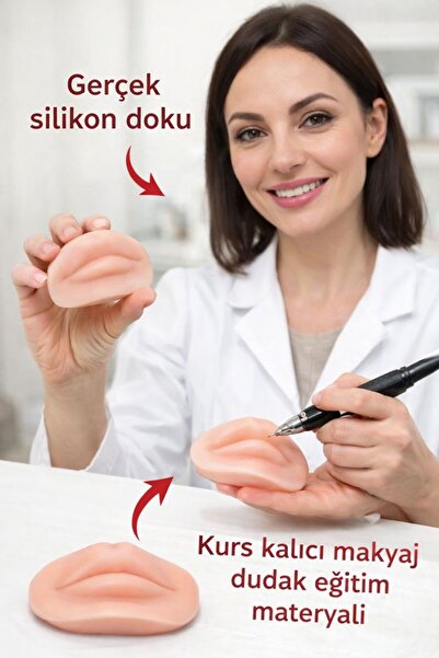 alaraycosmetics Kalıcı Makyaj Dudak Eğitim Silikon Mankeni – Gerçek Silikon D...