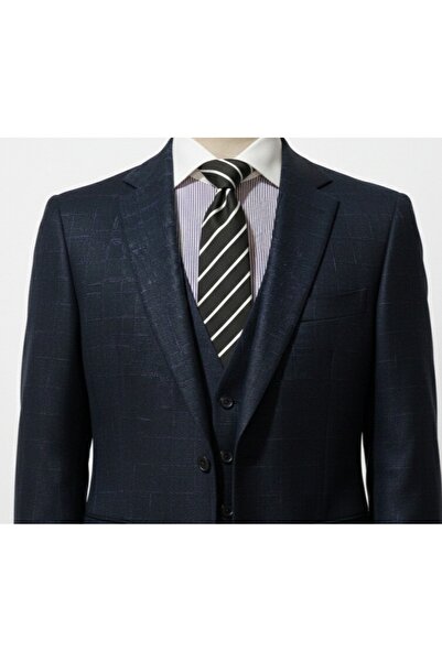 Reflect Your Style Kravat Lüks Su ve Leke Tutmaz Özel Kumaş Siyah Gri Çizgi D...