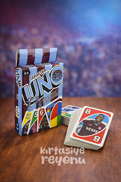 Kids Like Efsane Bordo Mavi TS Futbolcu Desenli UNO Oyunu