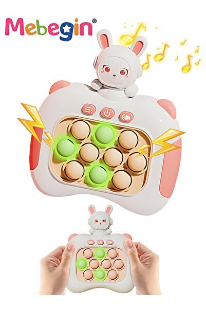 MEBEGIN لعبة فقاعات سريعة الدفع مع حبل تعليق و4 أوضاع لعب ممتعة، لعبة فرقعة ع...