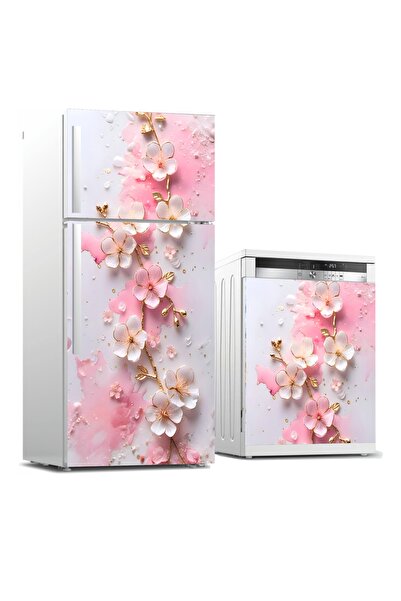 RENKLİ HOBBY Buzdolabı Ve Bulaşık Makinası Kapağı Kaplama Sticker - Kapak Fol...