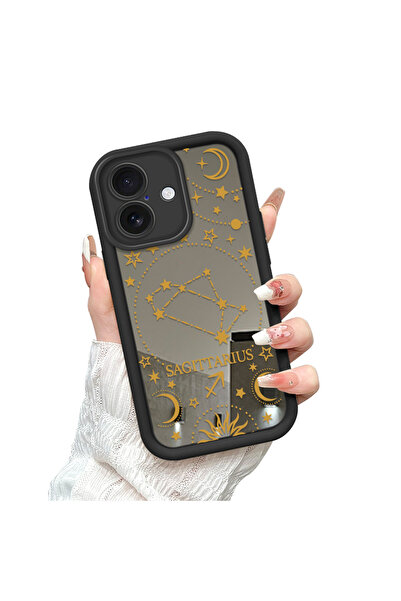 Hontinga حافظة هاتف متوافقة مع آيفون 16 مع مرآة برج الأبراج ومضادة للسقوط مصن...