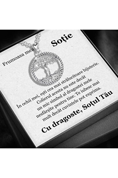 AVAMSI Personalized Gift-Set Potter's Wife with Wisdom Tree Pendant in Rhodium Plated 925 Silver