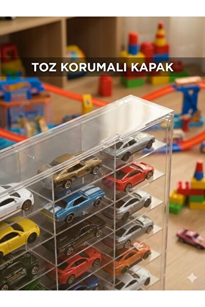 CLADENA PREMİUM Akrilik Araba Sergileme Rafı 49'lu - 1:64 Uyumlu Diecast Oyun...