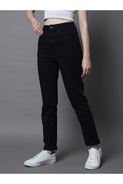 High Star By Styli Women Black High Rise Straight Fit Jeans